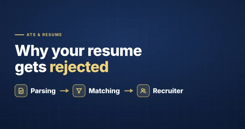 Why your resume gets rejected — parsing, matching, and the recruiter