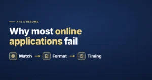 Why most online job applications fail — match, format, and timing
